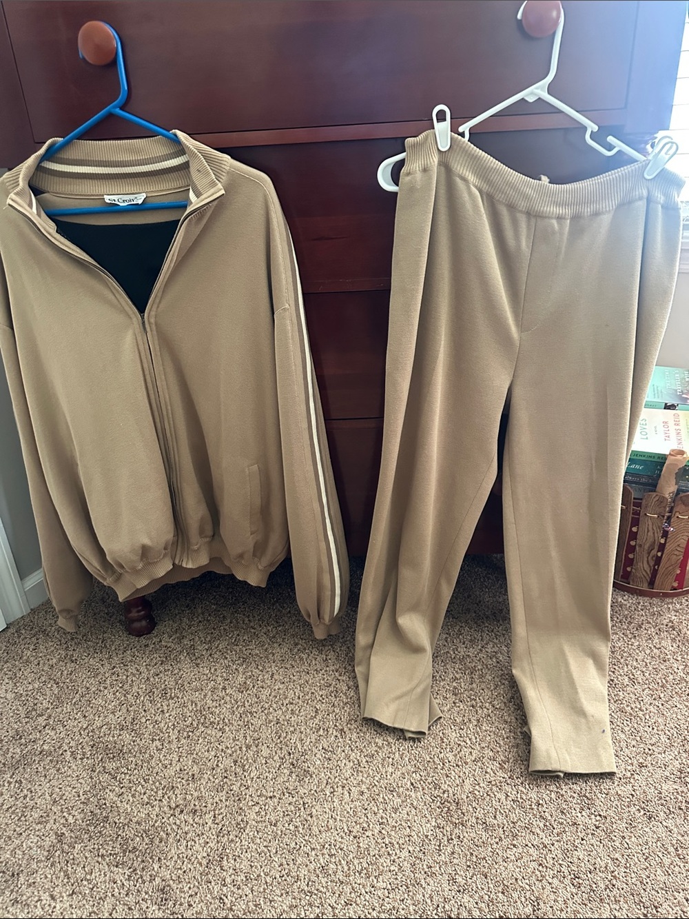 Men's Tan Pull-On Joggers — Casual Knit Sweatpants